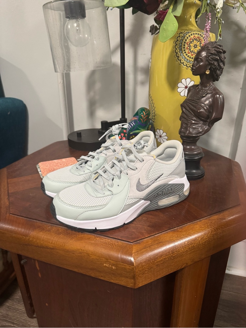 Nike Women’s Air Max Sneakers in Light Sage and Gray